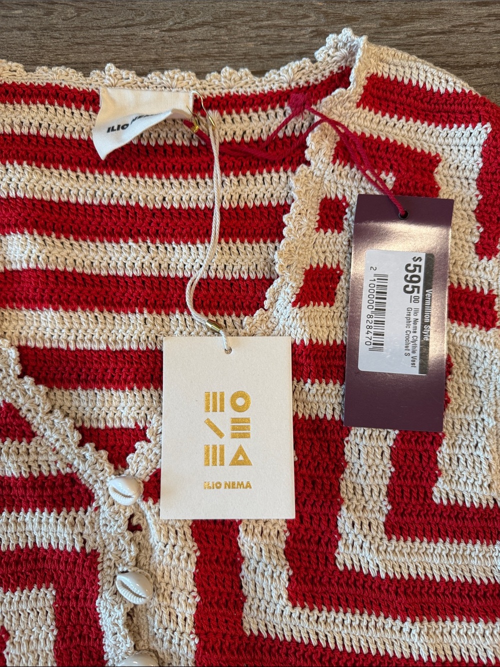 Ilio Nema Clythia Vest in Graphic Crochet - NWT! - Picture 5 of 7